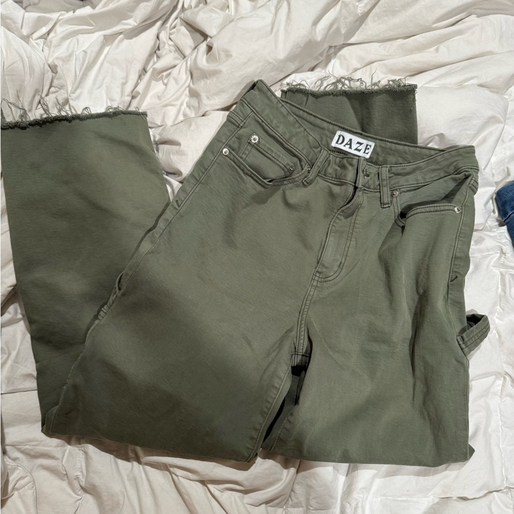 Daze Olive Green carpenter Jean